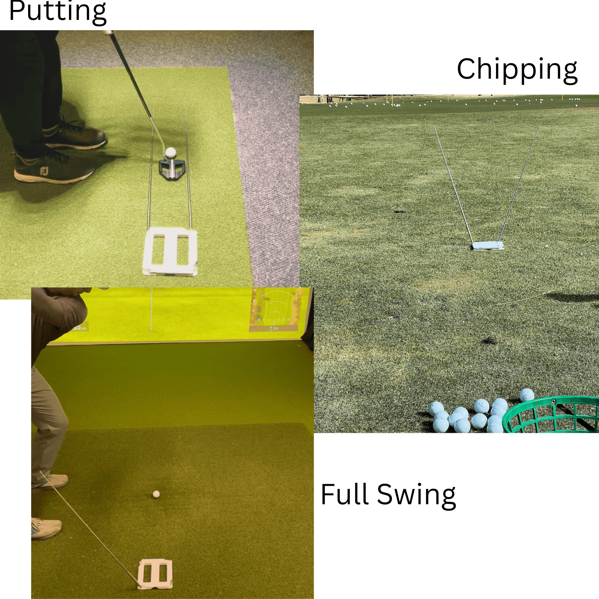 AimBox being used for golf practice